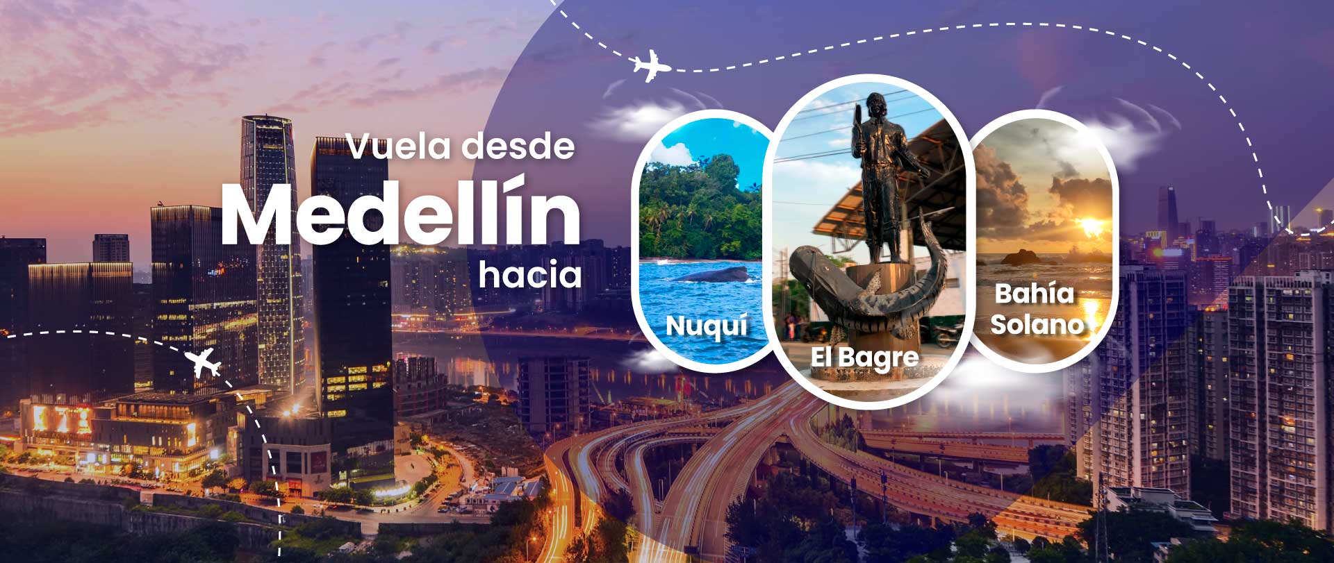 Vuela a los mejores desdinos desde Medellín